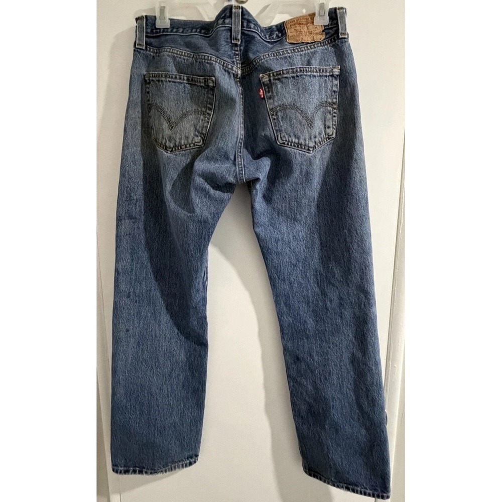 True Vintage Levis 501 Jeans Red Tab 90s Y2K Distressed 36x 32 Straight Fit